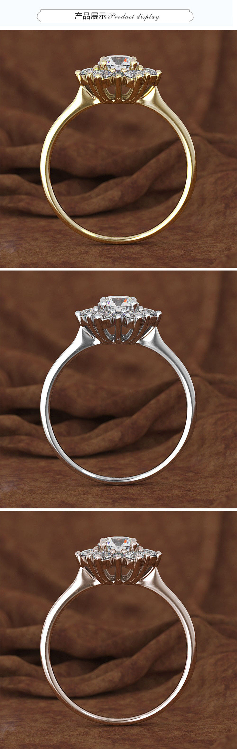 14K Yellow Gold 1.5 Carats Diamond Ring for Women Luxury Engagement Bizuteria Anillos Gemstone 14K Gold and Diamond Wedding Ring