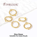 Multi Types 14K/18K Gold Plated Round Bead Frame,Brass Metal Circle Frame Connectors Spacers Beads,DIY Beading Jewelry Making