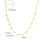 LUXUKISSKIDS Trendy Korean 5 Stars Charms Clavicle Choker Steel Fairy Woman Eight-Pointed Star with Shiny Zirconia Neck Collier