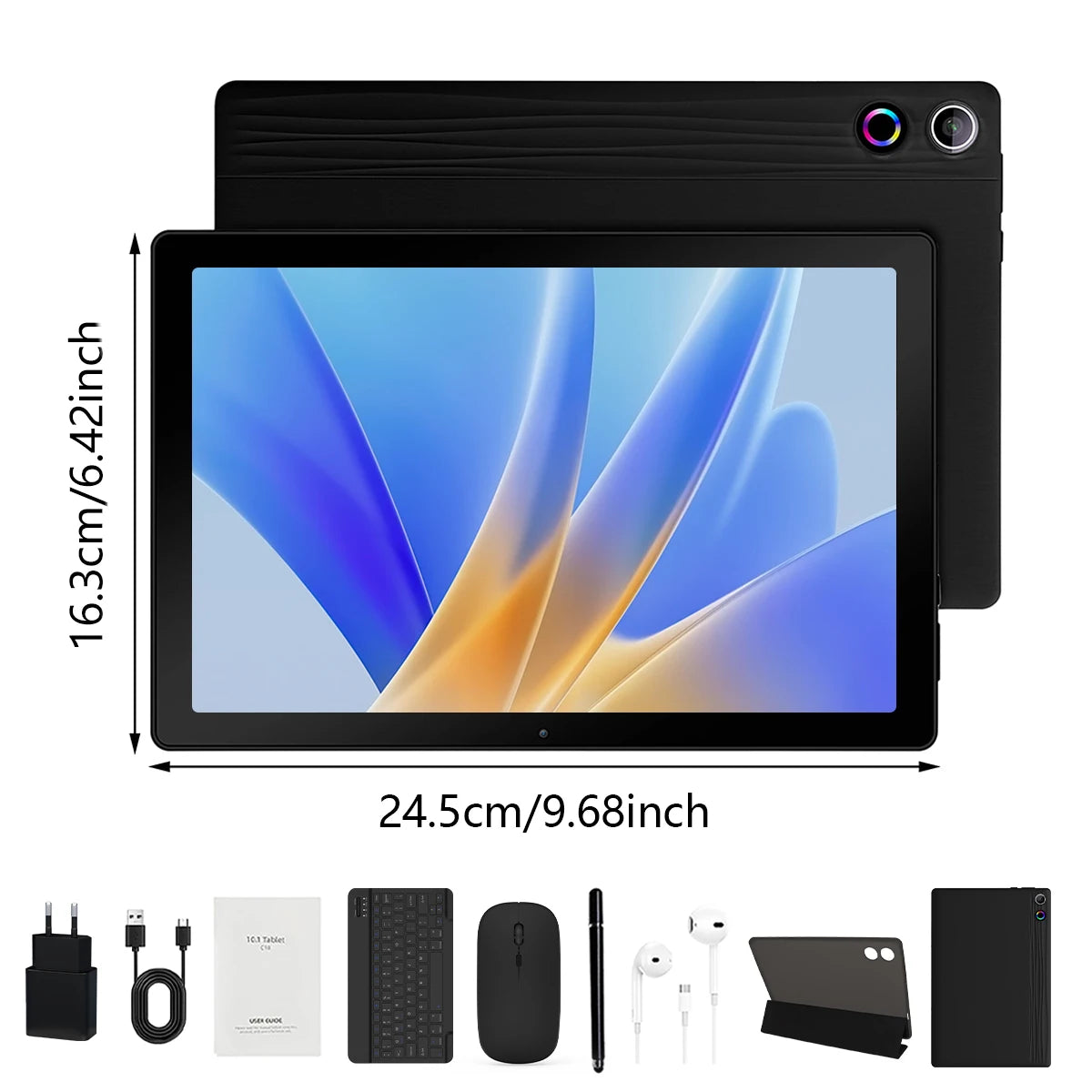 2026 Newest Android 15 Tablet 10 Inch 20GB+64GB Expandable 1TB WidevineL1 GMS 5000mAh Stylus Keyboard Mouse Headphones Case Set