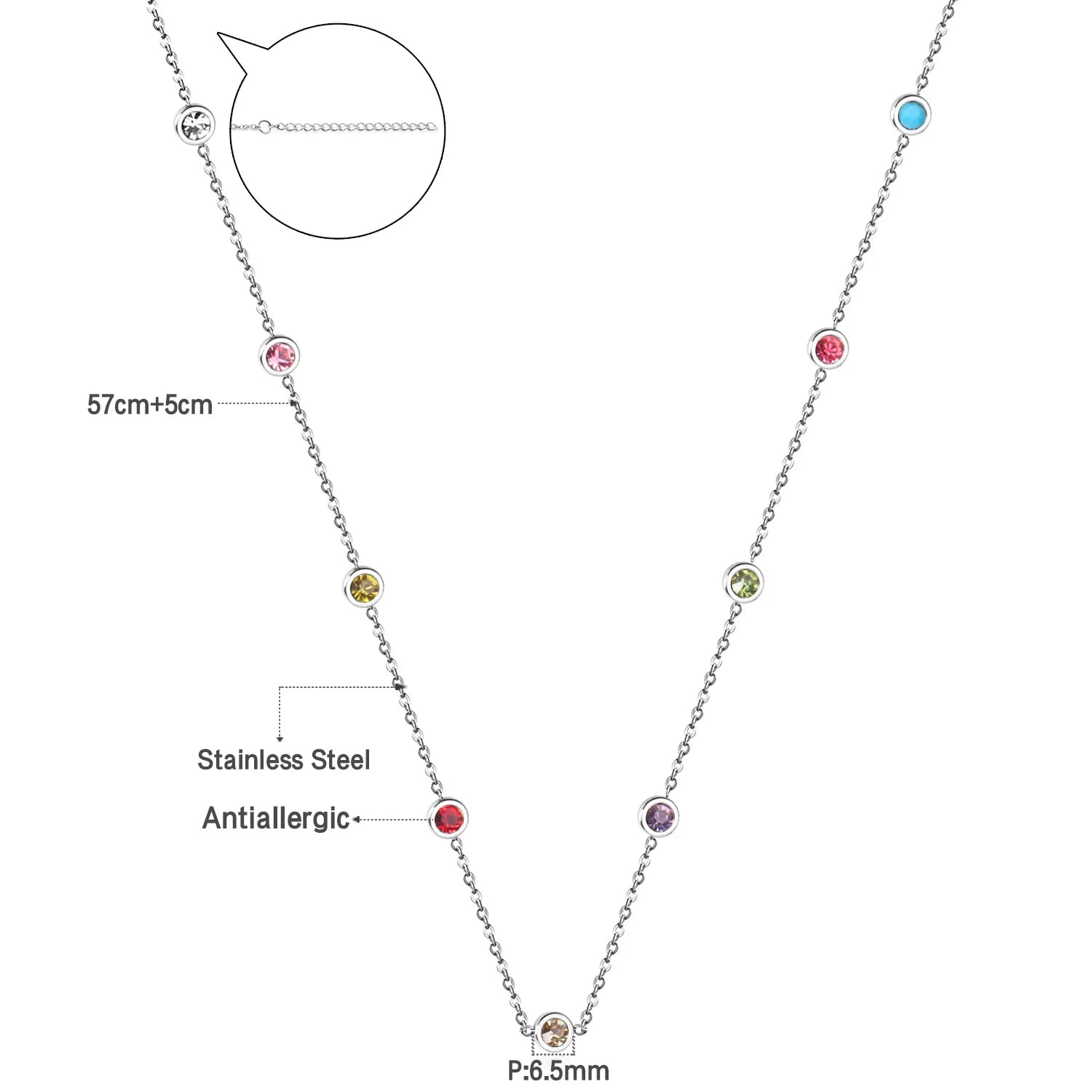 LUXUKISSKIDS Trendy Korean 5 Stars Charms Clavicle Choker Steel Fairy Woman Eight-Pointed Star with Shiny Zirconia Neck Collier