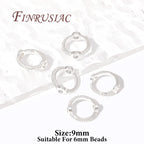 Multi Types 14K/18K Gold Plated Round Bead Frame,Brass Metal Circle Frame Connectors Spacers Beads,DIY Beading Jewelry Making