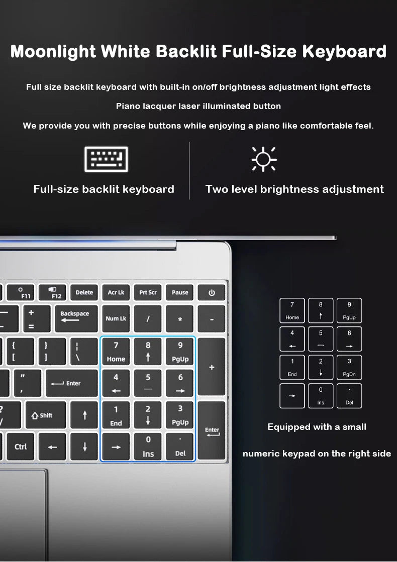 New 15.6 " Laptop Intel Core i9-9880H 32GB RAM 2TB SSD Ultra Slim Gaming Laptop 1920*1080 Windows 11 Office Study Home Use