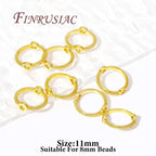 Multi Types 14K/18K Gold Plated Round Bead Frame,Brass Metal Circle Frame Connectors Spacers Beads,DIY Beading Jewelry Making