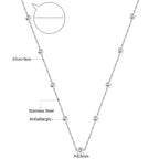 LUXUKISSKIDS Trendy Korean 5 Stars Charms Clavicle Choker Steel Fairy Woman Eight-Pointed Star with Shiny Zirconia Neck Collier