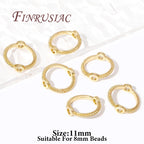 Multi Types 14K/18K Gold Plated Round Bead Frame,Brass Metal Circle Frame Connectors Spacers Beads,DIY Beading Jewelry Making