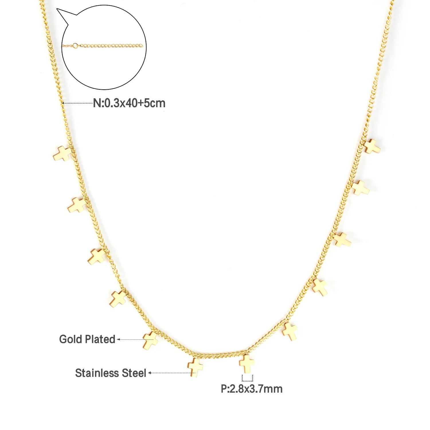 LUXUKISSKIDS Trendy Korean 5 Stars Charms Clavicle Choker Steel Fairy Woman Eight-Pointed Star with Shiny Zirconia Neck Collier