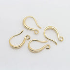 (1941) 20MM 24K Gold Color Plated Carved Earring Hook Jewerly Making Diy Jewelry Findings Accessories