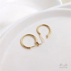 14K Gold Color Plated French Earrings simple Circle Earrings European and American ins handmade materials DIY Earrings