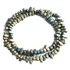 Natural Matte KC Gold Plated Hematite Stone Irregular Gravel Loose Spacer Beads for Jewelry Making DIY Beaded Bracelet 15''