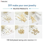 14k/18k real gold plated Round 2/2.5/3/4/5/6mm Spacer Beads For Jewelry making Beads Accessories Findings Wholesale
