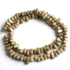 Natural Matte KC Gold Plated Hematite Stone Irregular Gravel Loose Spacer Beads for Jewelry Making DIY Beaded Bracelet 15''