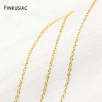 14K Real Gold Plated 1.3mm Thin Chain For DIY Jewelry Making, Wholesale Brass Chains Accessories Findings