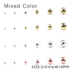 Silver Plated rose Gold Color Faceted Round Hematite bead 2 4 6 8 10mm stone loose Spacer bead for jewelry Making bracelet DIY