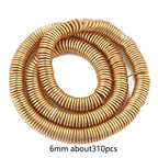 Natural Matte KC Gold Plated Hematite Stone Irregular Gravel Loose Spacer Beads for Jewelry Making DIY Beaded Bracelet 15''