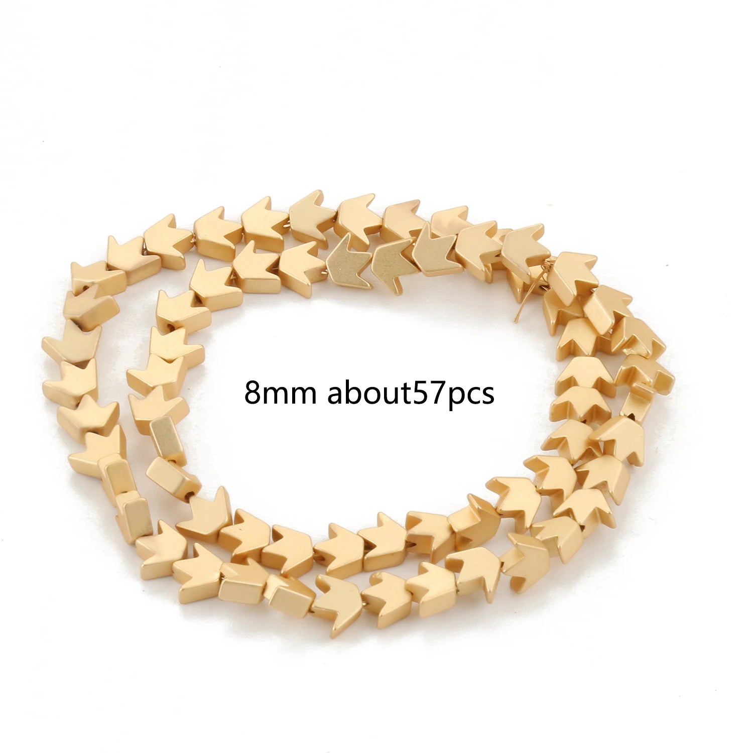 Natural Matte KC Gold Plated Hematite Stone Irregular Gravel Loose Spacer Beads for Jewelry Making DIY Beaded Bracelet 15''