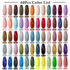Mtssii 20/40/60Pcs Nail Gel Polish Set Kit Nude Pink Glitter Nail Art UV Gel Manicure Set Vernis Semi Permanent Base Top Coat