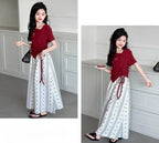 Children Clothes From 7 To 14 Years Children's Clothing Girl Setup 2025 Top Set Girls Party 12 Year Old Teens Sets for Children