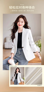 Bright Red Women's Suit Jacket, Stylish Fitted Coat, Black Asian-sized Young Girl Blazers. New 2026