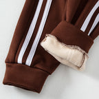 1/3 Piece Set Autumn And Winter Children's Mmulti-color Sports Thick Sweatpants For Boys And Girls With Plush Warm Casual Pants