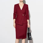 ZJYT Autumn 2025 Women Blazer Skirt Suit 2 Pieces Matching Sets Korean Fashion Office Lady Outfit Business Commuter Work Wear
