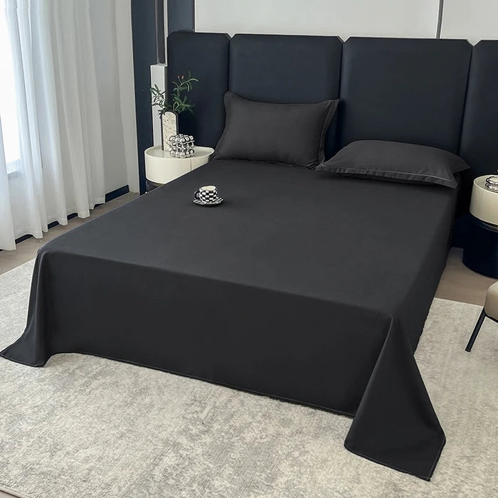 Soft Egyptian Cotton Bed Sheet Home Textile Luxury 400TC 100% Cotton Flat Sheets Bed Linen Single Queen King Size Bedspreads