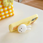 Miffy phone case suitable for iPhone 13-16promax soft silicone shock-absorbing three-dimensional cartoon protective case