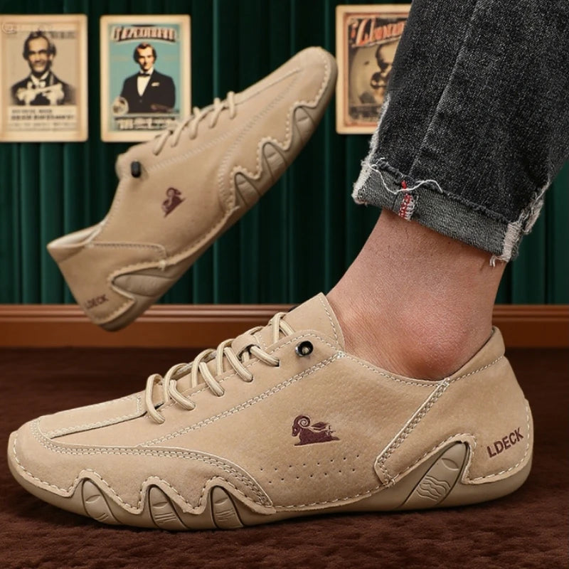 Shoes for Man Fashion Brand Loafers Soft Soled Comfortable Casual Walking Shoes Non Slip Khaki Work Mens Shoe Zapatillas Hombre