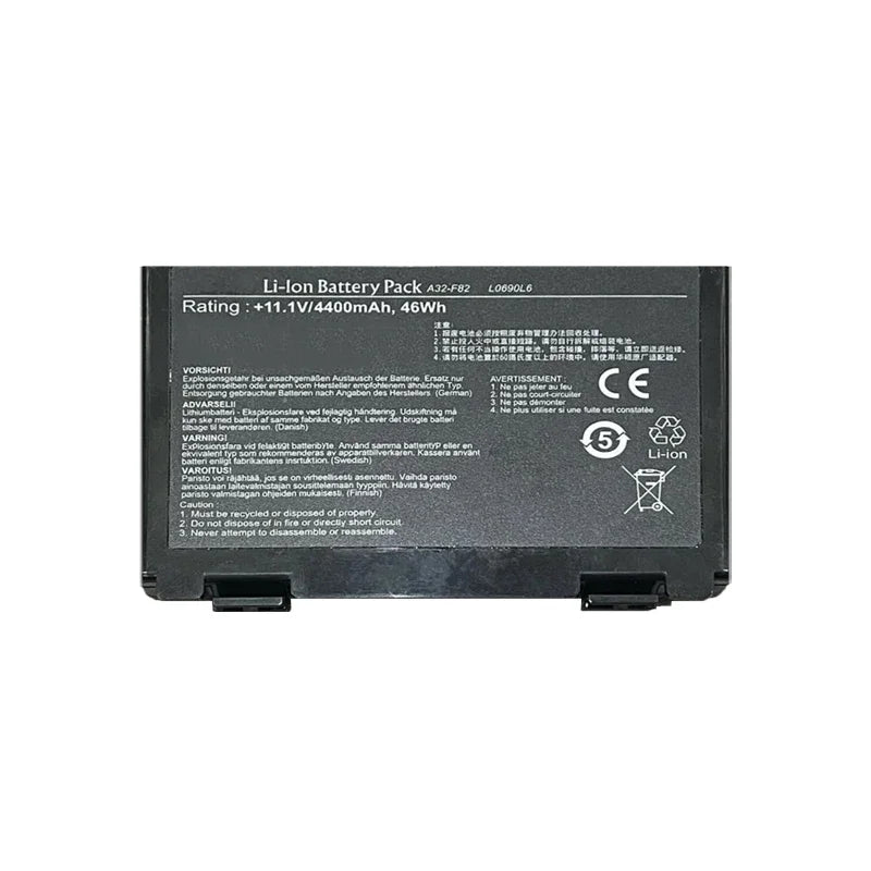 Laptop Battery A32-F82 For Asus F52 F82 K40 K40lJ K40lN K401J-E1 S K40E K50 K50ij K51 K60 K61 K6C11 K70 K70AS K70AS-X2A K7010