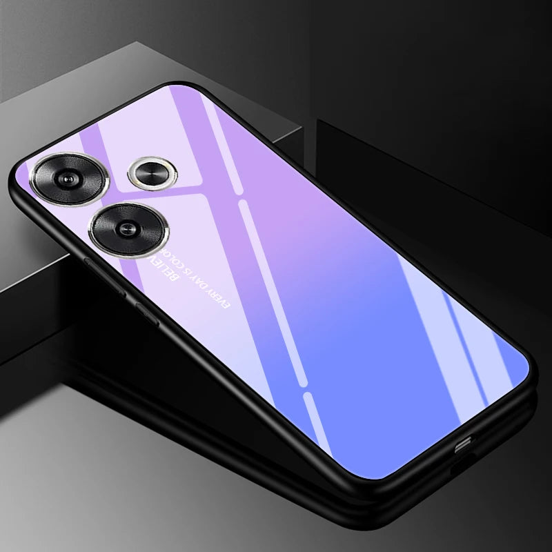 For Xiaomi Redmi 13 Case Cover Tempered Glass Cases for Xiaomi POCO M6 4G Redmi13 Redmi 13C 4G 5G Hard Back Bumper POCO C65