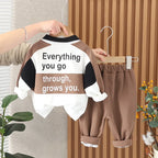 Boys Clothes 2pcs/Sets Children's Letter Top and Pants Suit for 0-5Year old Boys Spring And Autumn Casual Set Fashion Outdoor