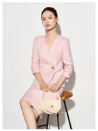 ZJYT Autumn 2025 Women Blazer Skirt Suit 2 Pieces Matching Sets Korean Fashion Office Lady Outfit Business Commuter Work Wear