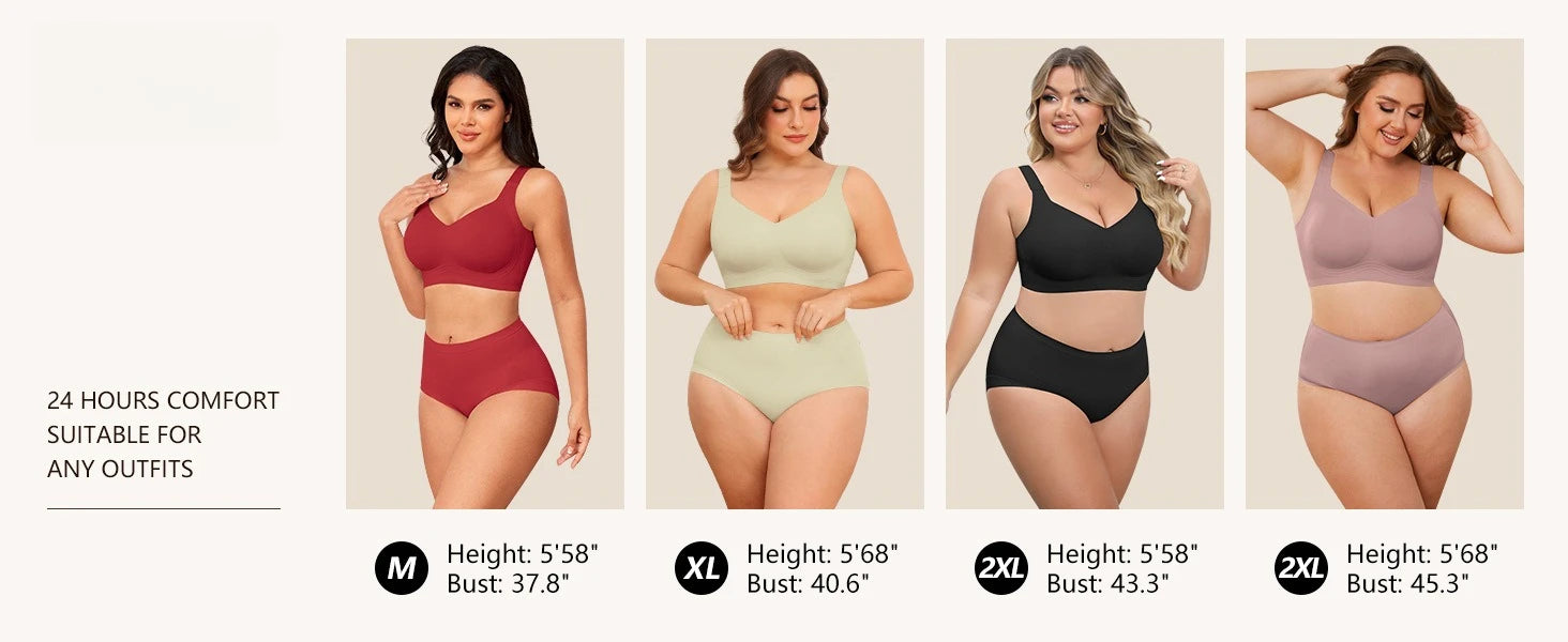 Seamless Bras for Women Comfort Lingerie Padded Sports Tops Non-wire Underwear Soft Bralette Support Sexy Bra Intimates