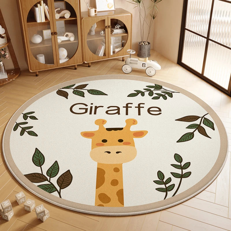Children's Room Living Room Bedroom Bedside Carpet Round Room Maintenance Free Carpets Sound Insulation Anti Slip Cartoon Rug