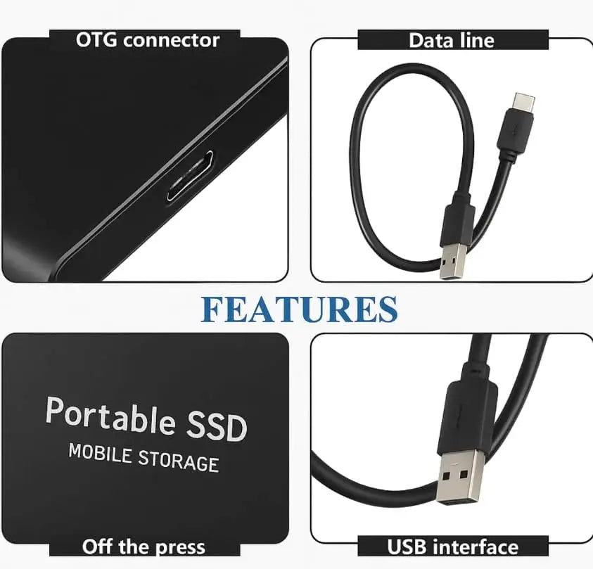 Metal Casing HDD 16TB External Hard Drive Type-C USB3.2 Solid State Hard Disk 2TB 4TB Mobile Storage Device For PC MAC Laptop