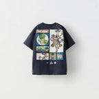 1-7 Year Old Kids Clothes T-shirt Cartoon Printed Fashion Short Sleeved Tops Tees Children's Wear Casual O-neck Boy's T Shirts