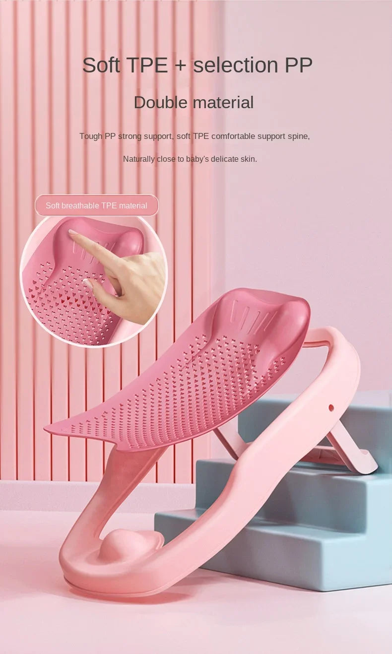 Newborn Adjustable Bath Net Seat Cushion Anti-slip Baby Bath Net Mat Children Shower Net Universal Bath Bed Holder