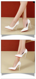 2025 Fashion High Heels 35-45 Plus Size Women Shoes 12cm Thin Stiletto Banquet Wedding Shoes Sexy Pointed Toe Ladies Party Shoes