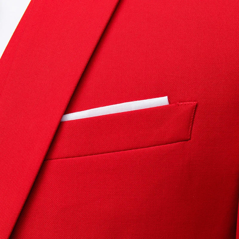 New Men Pure Color Formal Business Social Office Suit Slim Fit Jacket Male Wedding Dance Party Tuxedo Dress Simple Blazers Homme