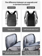 40L Laptop Backpack Durable 17 Inch for Men Women with USB Charger Port & Luggage Sleeve Sturdy College Rucksack Bag For Macbook