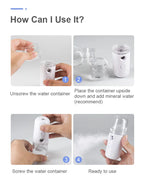 30ML Mini Facial Steamer Personal Nano Sprayer USB Nebulizer Humidifier Moisturizing Hydrating Women Beauty Skin Care Tool