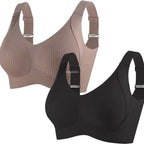 2PCS Large Size Minimizer Bras for Women Lift Support Wire-Free Seamless Comfort Make Large Bust Look Smaller & Anti-Sagging