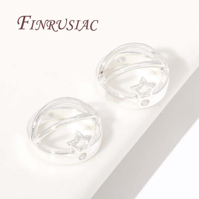 Multi Types 14K/18K Gold Plated Round Bead Frame,Brass Metal Circle Frame Connectors Spacers Beads,DIY Beading Jewelry Making