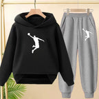 Children's Sportswear,playing Clothes, Hooded Sweatshirts and Long Pants Are Suitable for Boys and Girls Aged3to13.Charming Sets