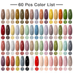 Mtssii 20/40/60Pcs Nail Gel Polish Set Kit Nude Pink Glitter Nail Art UV Gel Manicure Set Vernis Semi Permanent Base Top Coat