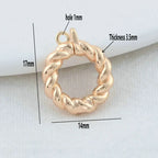 14*17MM 14K Gold Color Plated Round Clasps Necklace Clasps High Quality Jewelry Accessories