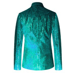 Bright Red Men Luxury Small Sequin Suit Jacket, Black / Green Fashion Male Wedding Dance Party Bar KTV  Blazers Coat.