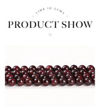 1A Natural Stone Dark Red Garnet Bead Round Loose Spacer 4 6 8 10mm Pick Size For Jewelry Making Diy Necklace Bracelet Accessory
