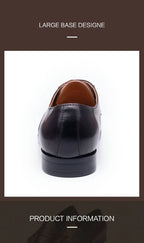 Luxury Mens Leather Shoes Fashions Genuine Leather Elegant Dress Derby Formal Shoe Casual Business Party Leather Shoes Coffee