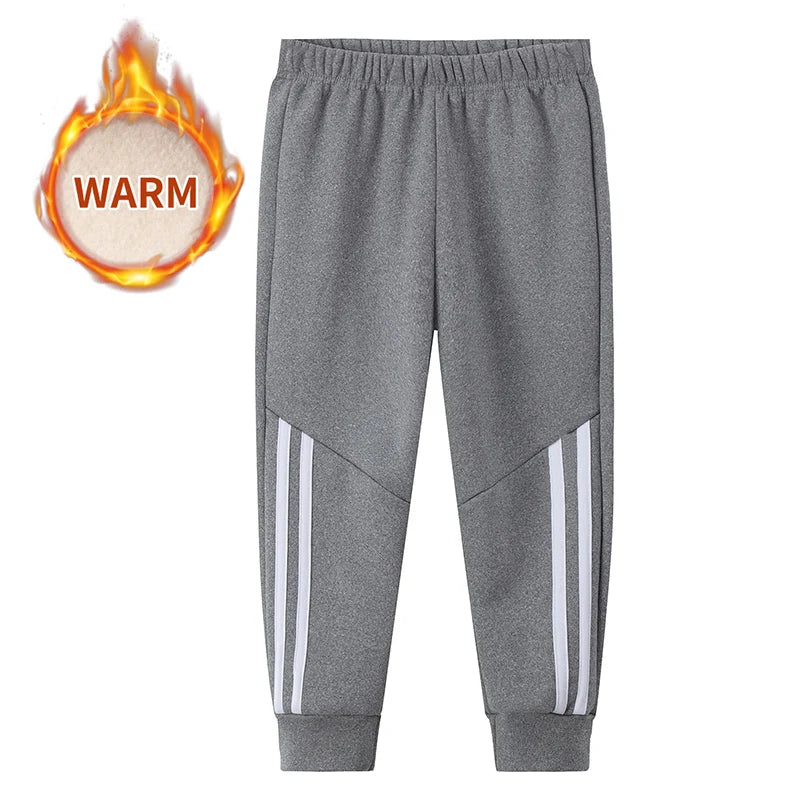 1/3 Piece Set Autumn And Winter Children's Mmulti-color Sports Thick Sweatpants For Boys And Girls With Plush Warm Casual Pants